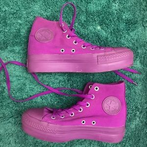 RARE Purple Platform Converse Chuck Taylor hitops